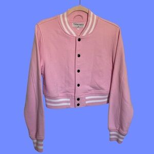 American Apparel Crop Varsity Jacket